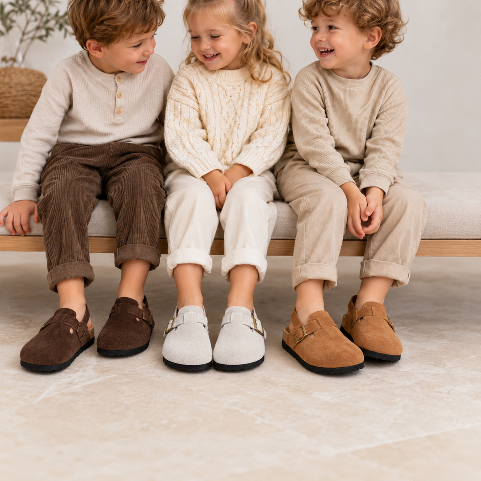 LittleWalk – Bequem & trendy – Sandalen im Clog-Stil aus Wildleder