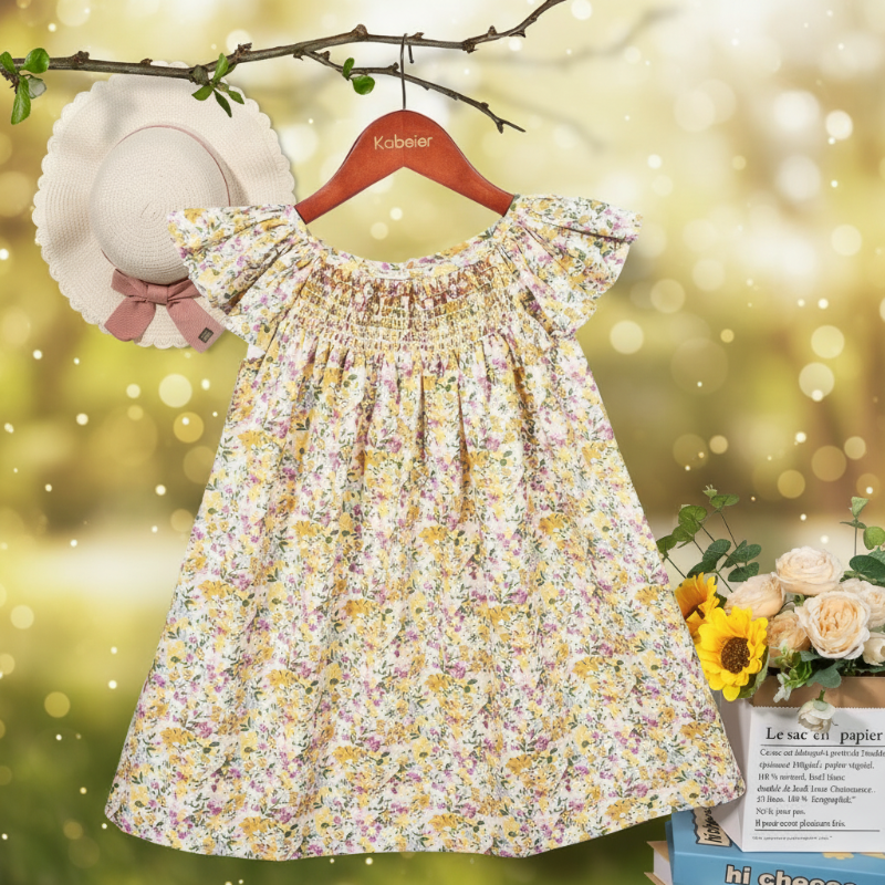 Floral Dress – Leicht & luftig – Mädchenkleid mit Flatterärmeln