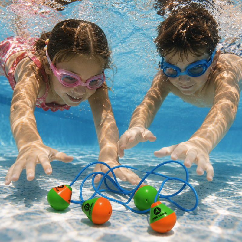 FunDive – Wasserspaß & Lernspielzeug – Schwimmbad-Spielzeug-Tauchset