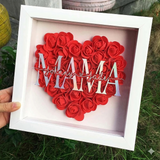 Personalized Rose Shadow Box – Einzigartiges Muttertagsgeschenk – Personalisierte Rosen-Schattenbox