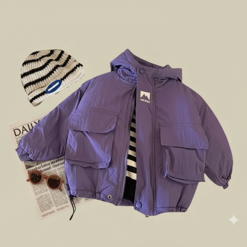 LiloWear – Winddicht & wasserabweisend – Kinderwindjacke mit Kapuze