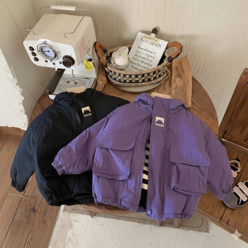 LiloWear – Winddicht & wasserabweisend – Kinderwindjacke mit Kapuze