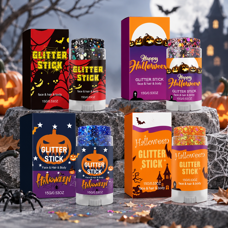 GlitterPop – Funkelnd & festlich – Halloween-Glitzerstift für Gesicht, Haare und Körper