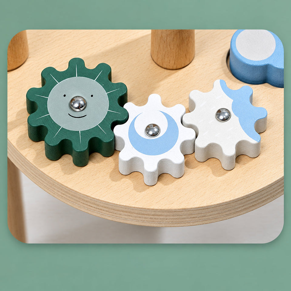 WoodMaze – Spielerisch & lehrreich – Aktivitäts-Tisch aus Holz mit Perlenlabyrinth