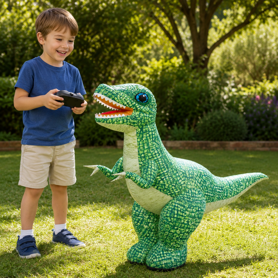 MegaDino – Abenteuerlich & interaktiv – Aufblasbarer ferngesteuerter Dinosaurier