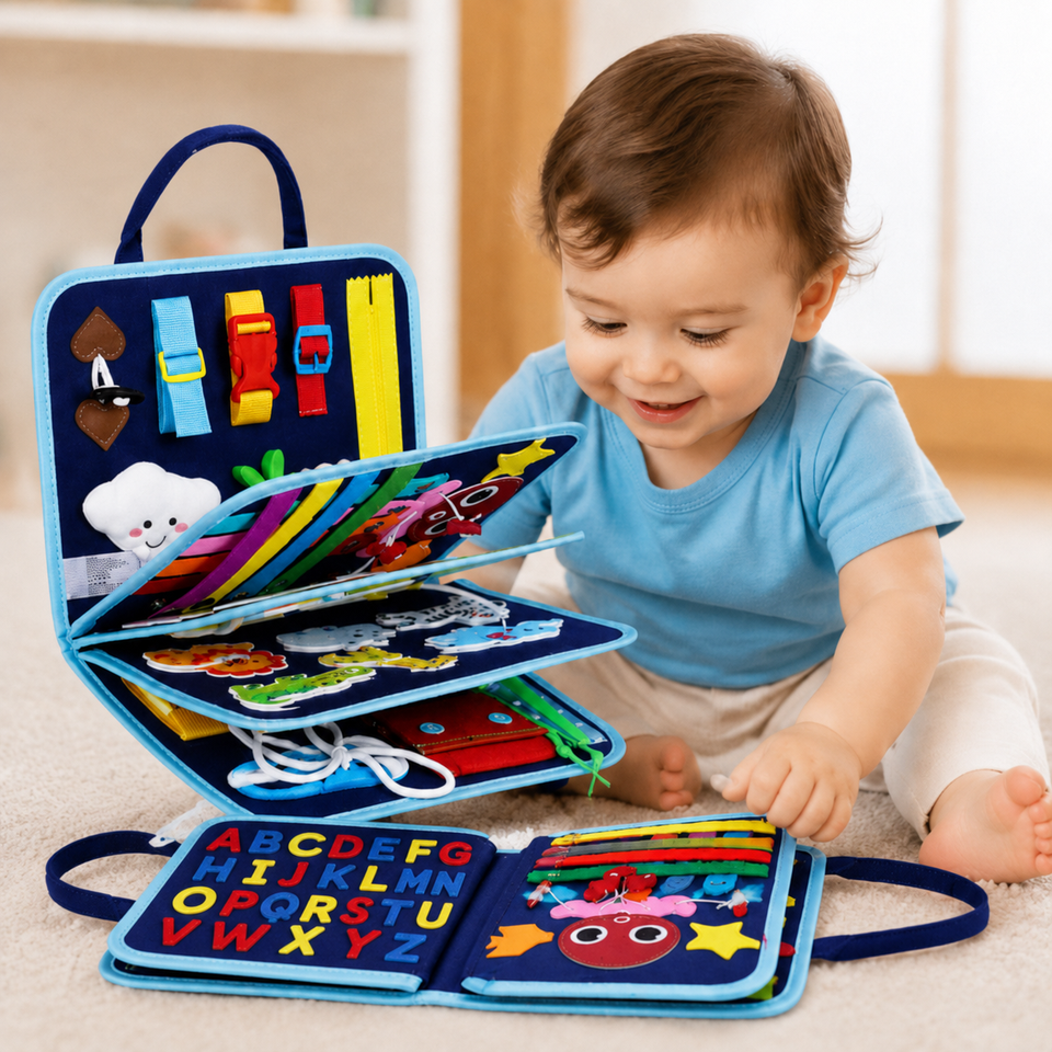 7-in-1 Busy Board – Motorik & Lernen – Aktivitäten-Tafel