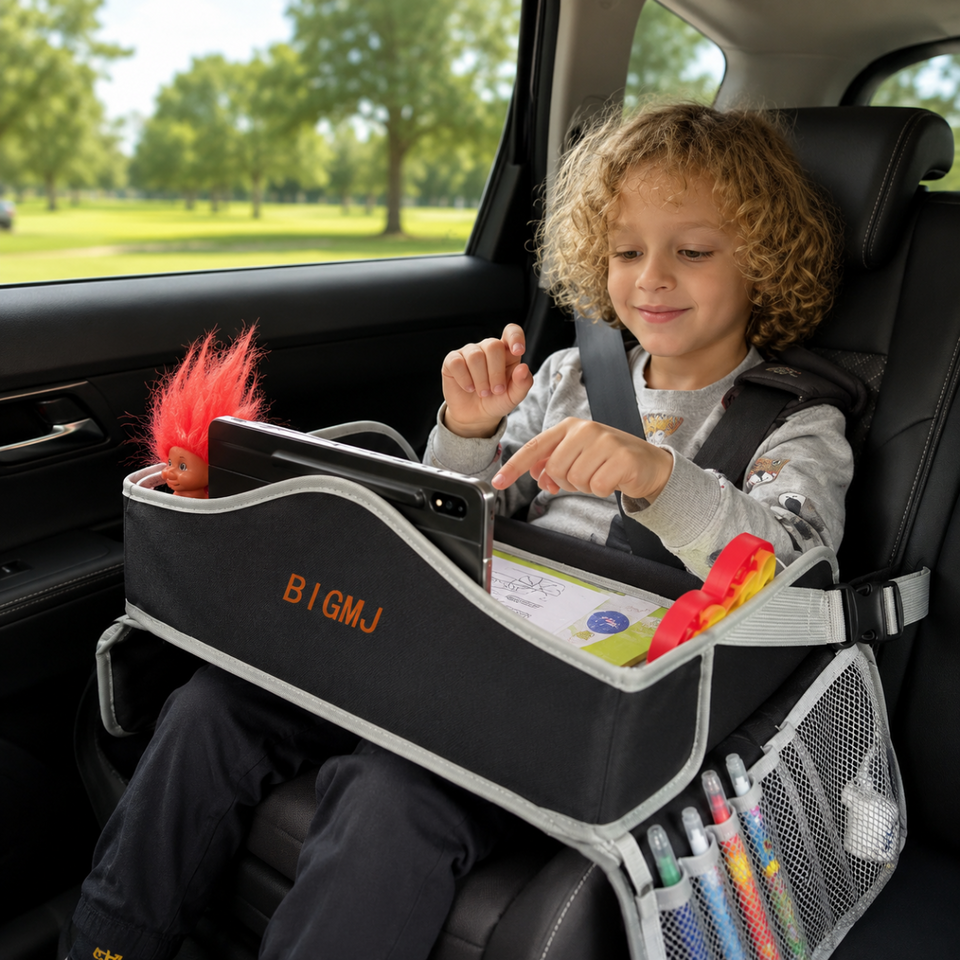 TravelBuddy – Auto & Unverzichtbares – Zusammenklappbares Reisetischchen für Kinder