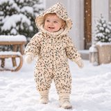 FloraCozy – Weich & warm – Winter-Strampler für Baby-Mädchen mit Blumenmuster