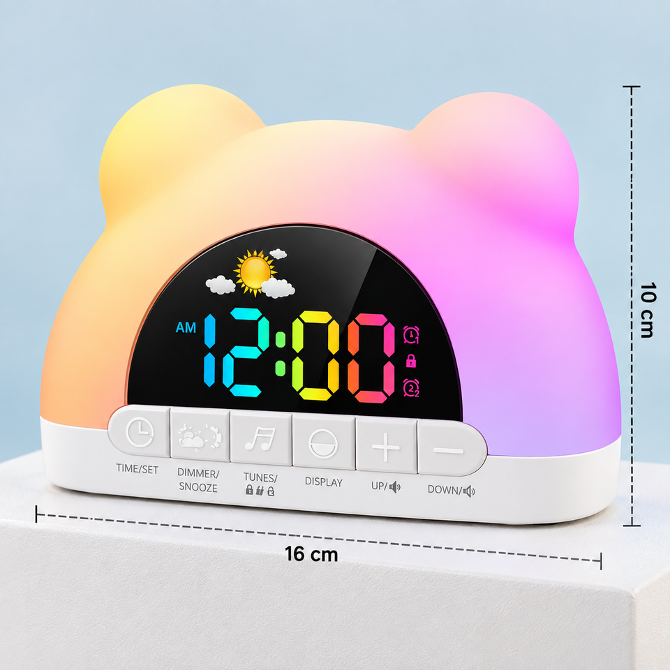 TinySunrise – Sanft & funktional – Digitaler Wecker mit Sonnenaufgangslicht