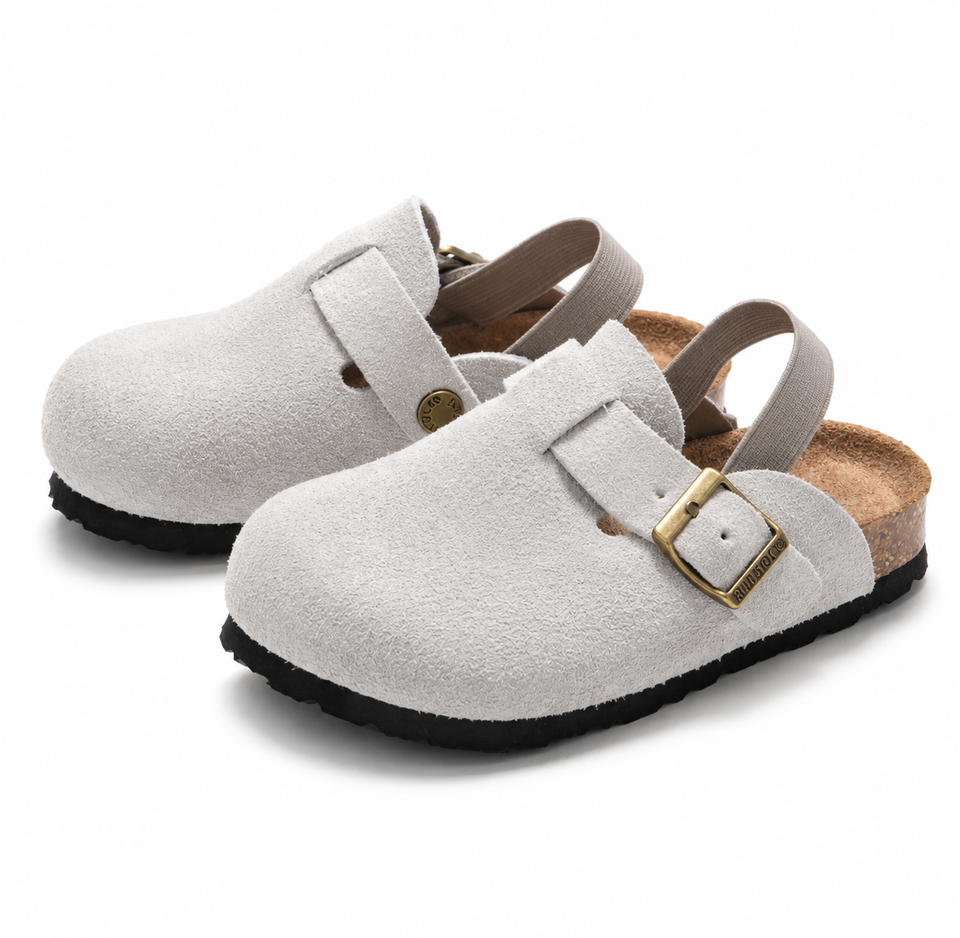 LittleWalk – Bequem & trendy – Sandalen im Clog-Stil aus Wildleder