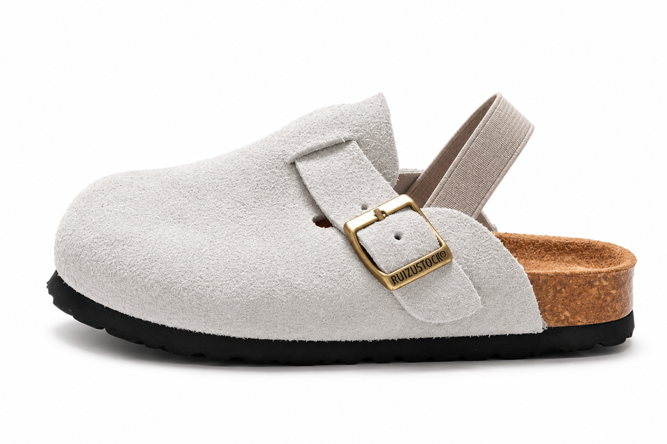 LittleWalk – Bequem & trendy – Sandalen im Clog-Stil aus Wildleder