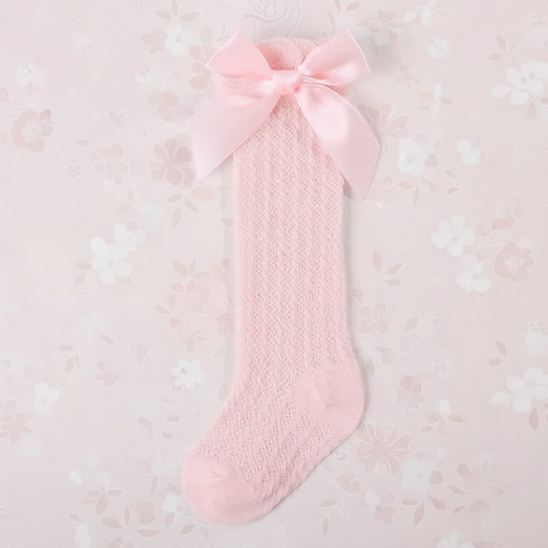 LittleCharm – Zart & stilvoll – Kniestrümpfe für Mädchen mit Schleife
