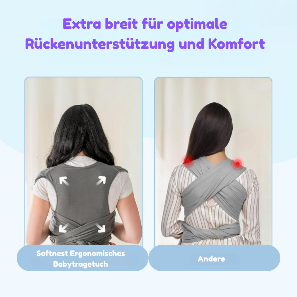 SoftNest - Bequem, atmungsaktiv und sicher – ergonomische Babytrage