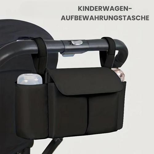ToddlerOrganizer – Wasserabweisend & geräumig – Kinderwagen-Organizer mit Flaschenhaltern