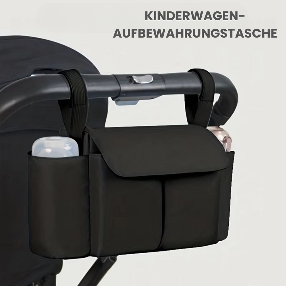 ToddlerOrganizer – Wasserabweisend & geräumig – Kinderwagen-Organizer mit Flaschenhaltern