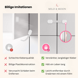 Milo & Moon – Unsichtbare Sicherheit – Kindersichere Schrank- und Schubladensicherungen (8 Stück)