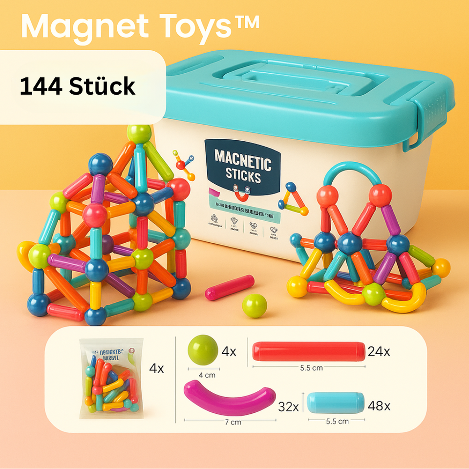 Magnet Toys™ - Kreativität entwickeln - Magnetische Stäbe