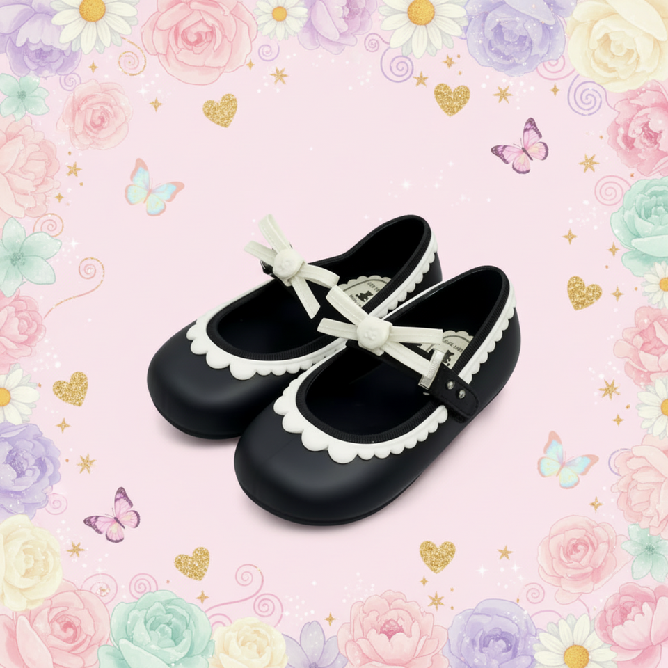 MiniChic – Eleganz & Stil – Kinderschläppchen mit Schleife