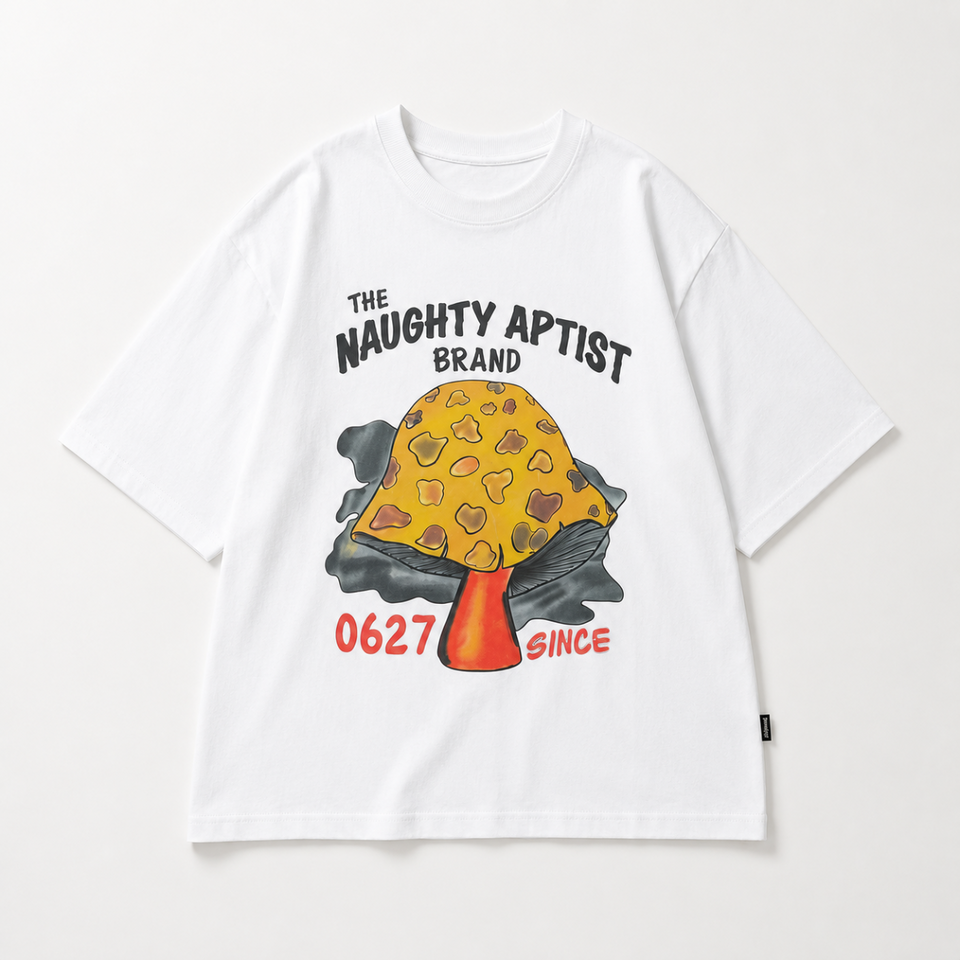 MushroomPlay – Casual & Streetwear – Oversized-T-Shirt mit Pilz-Print