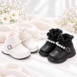 PearlCharm – Elegant & niedlich – Kinder-Stiefeletten mit Perlenverzierung