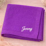 Personalized Baby Blanket – Weich & Einzigartig – Personalisierte, bestickte Baumwolldecke
