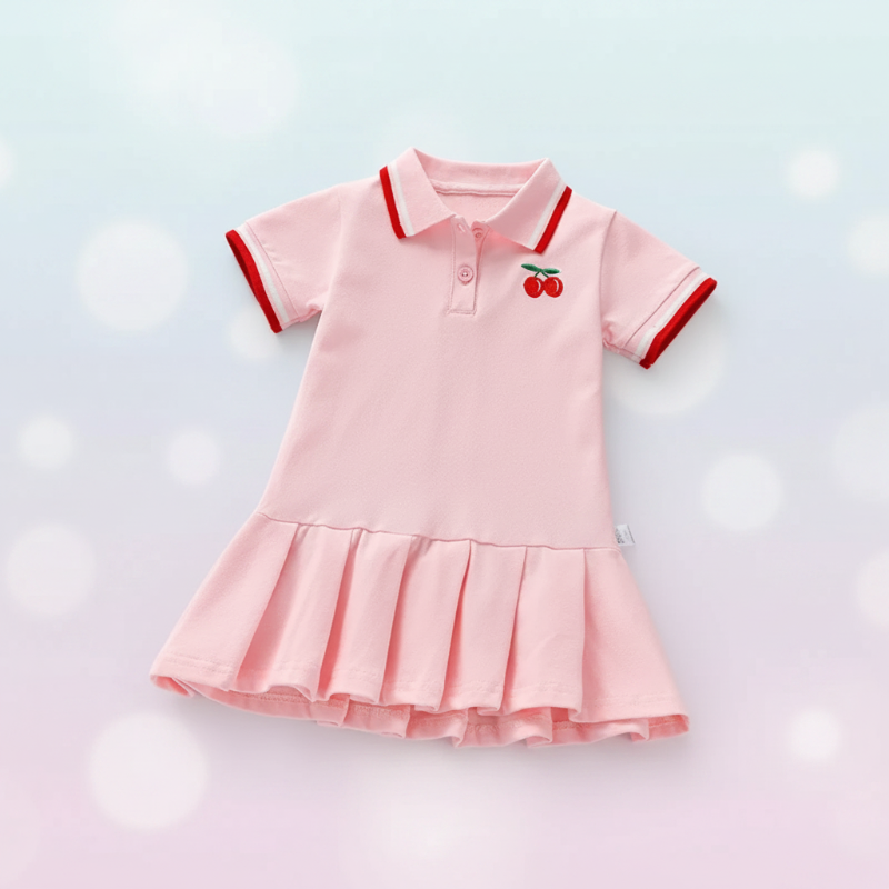 PetitJoy – Bequem & stilvoll – Polokleid mit Kirschmuster