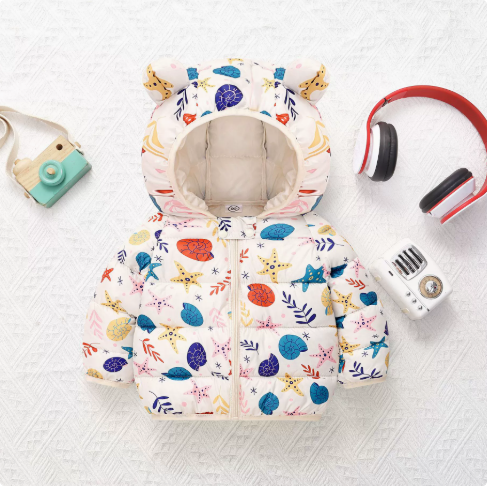 Mini Fashion™ - Polyester Wintermantel mit Kapuze