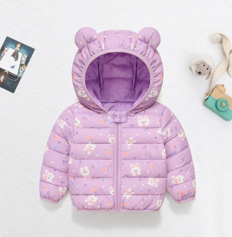 Mini Fashion™ - Polyester Wintermantel mit Kapuze