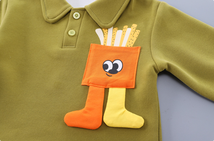 Mini Fashion™ - Niedliche Pommes - Zweiteiliges Outfit