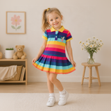 RainbowBabe – Frisch & farbenfroh – Kinder-Polokleid