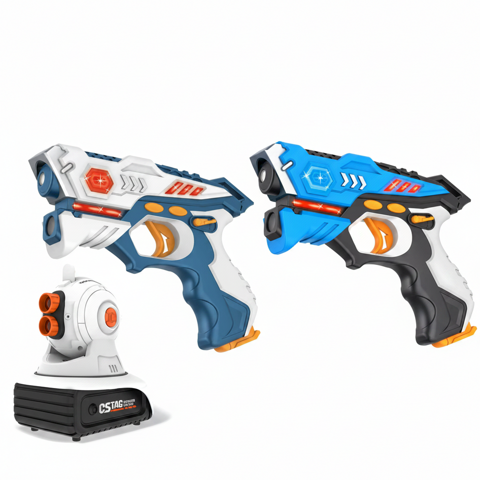 TargetPro – Wettkampf & Abenteuer – Laser-Schießspiel-Set mit Pistolen