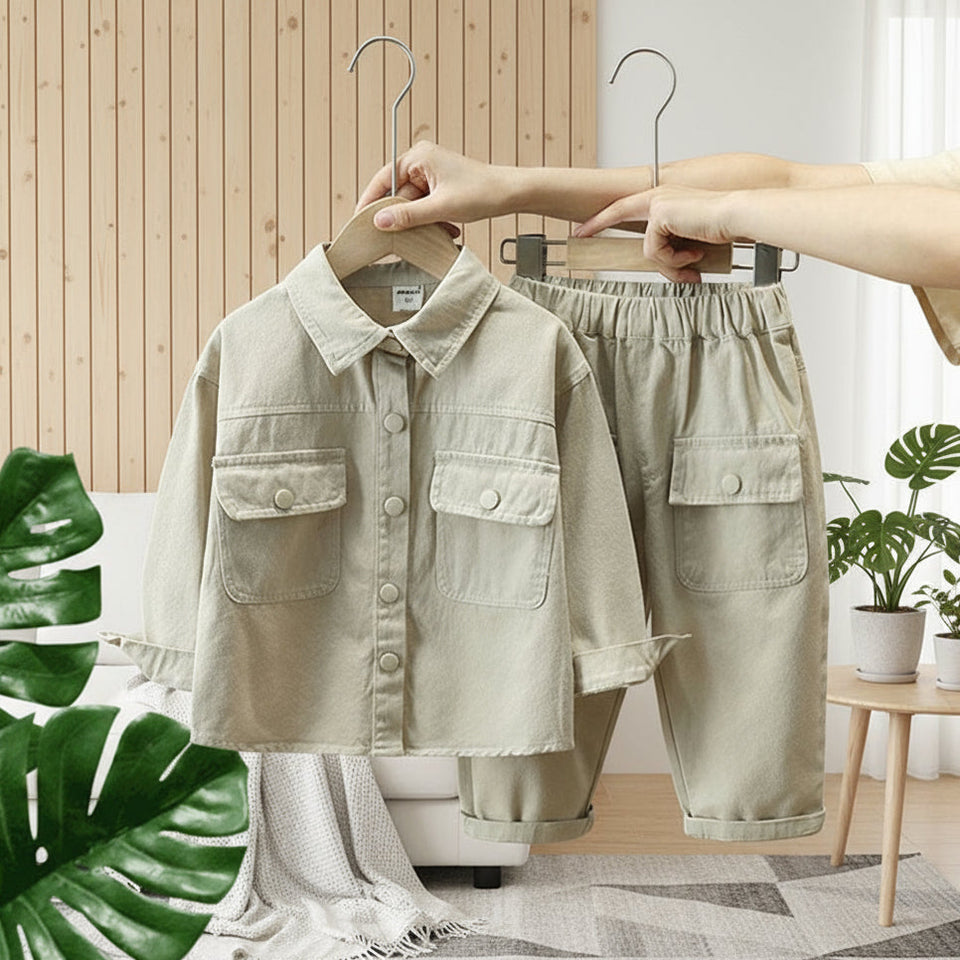 LittleExplorer – Bequem & Cool – Kinderhose & Hemd-Set