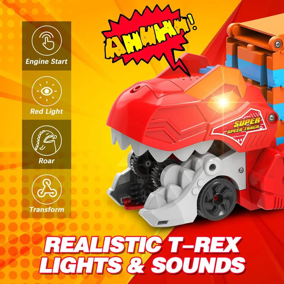 JurassicTruck™ – Cool & Lustig – Zusammenklappbarer Dino-Transportwagen