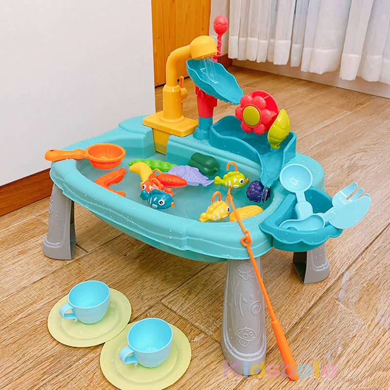 SinkPlay – Fantasie & Entwicklung – 2-in-1-Spielwaschbecken & Fischspiel