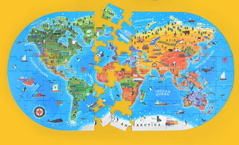 GeoMap – Lehrreich & unterhaltsam – Weltkarte-Bodenpuzzle