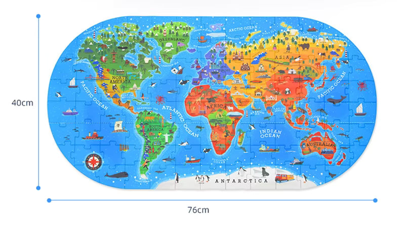 GeoMap – Lehrreich & unterhaltsam – Weltkarte-Bodenpuzzle