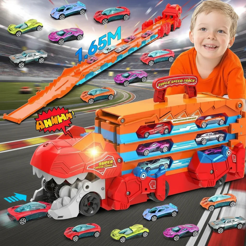 JurassicTruck™ – Cool & Lustig – Zusammenklappbarer Dino-Transportwagen