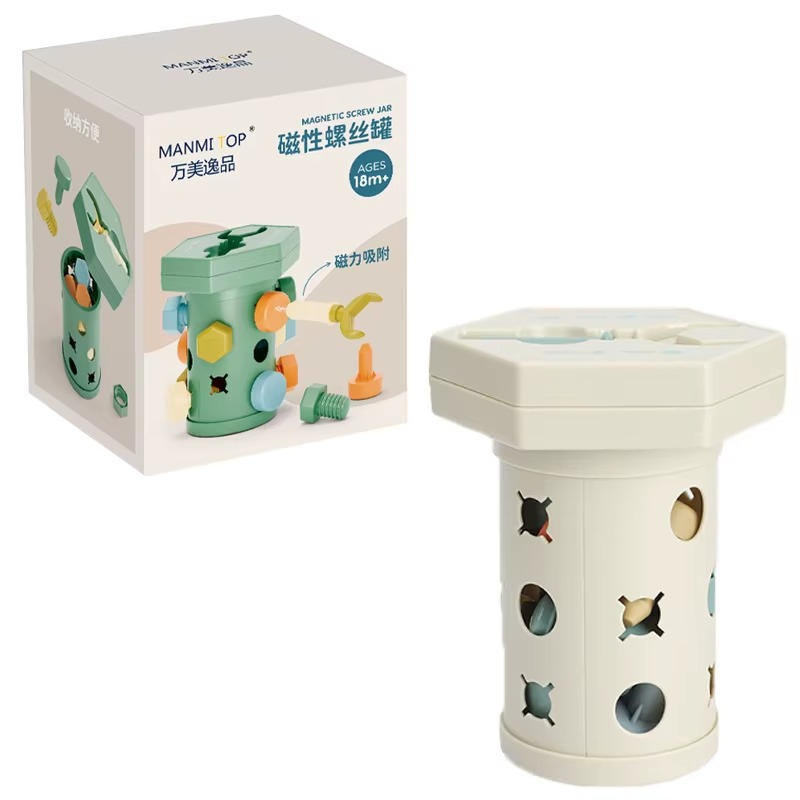 Magnet Toys™ - Kreativität und motorische Fähigkeiten - Montessori Schiebe- und Schraubenspaß