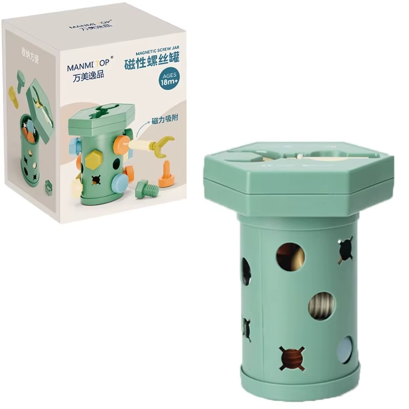Magnet Toys™ - Kreativität und motorische Fähigkeiten - Montessori Schiebe- und Schraubenspaß
