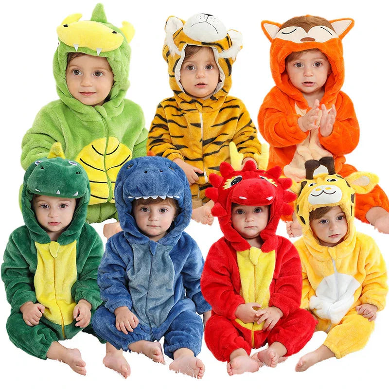 Mini Fashion - Nachhaltig & waschbar – Tier-Strampler (0–24 Monate)