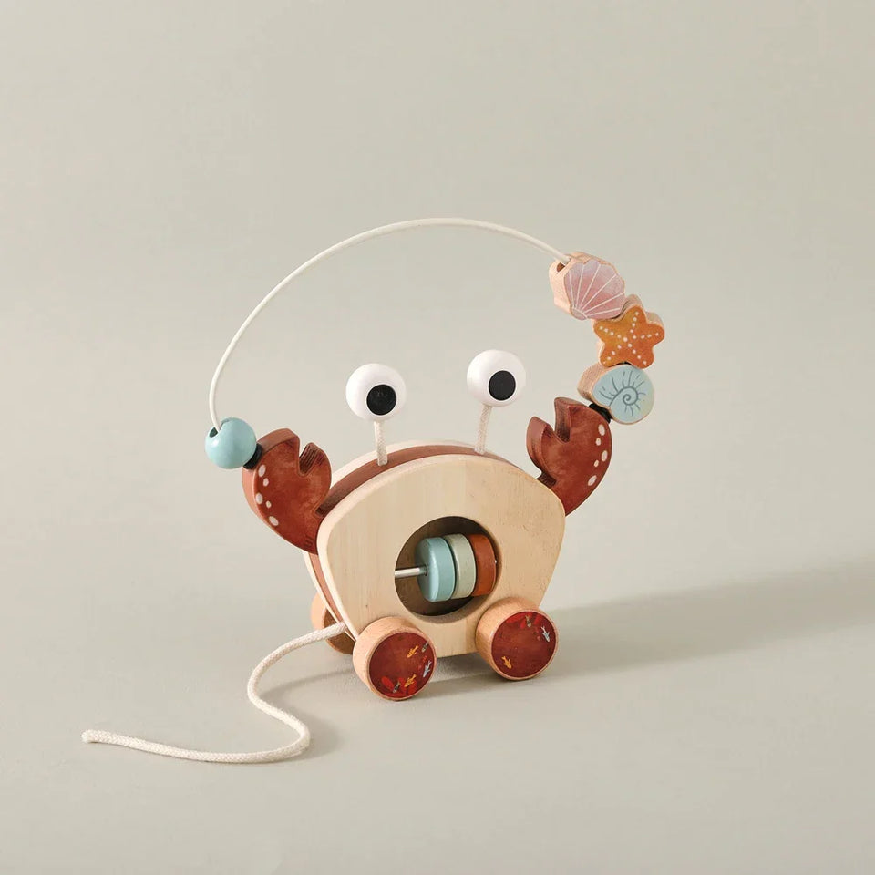 Crab Pull Toy™ – Spielen & Lernen – Hölzerne Krabbe