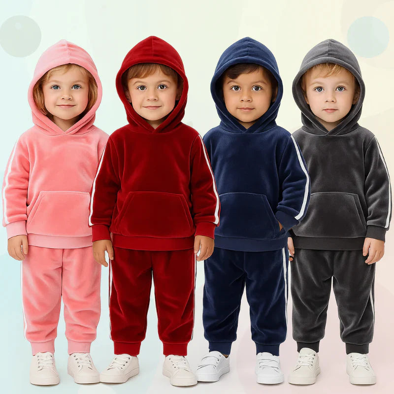 Kids Tales – Warm & bequem – Trainingsanzug aus Samt für Kinder