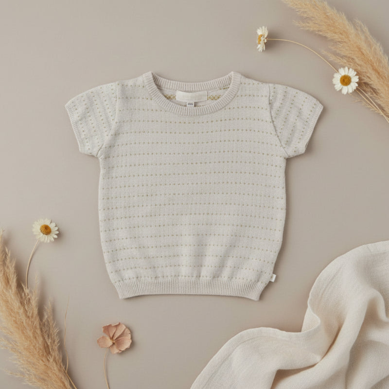 Bella Knit Top & Skirt – Leicht & luftig – Gestricktes Sommer-Set für Kinder