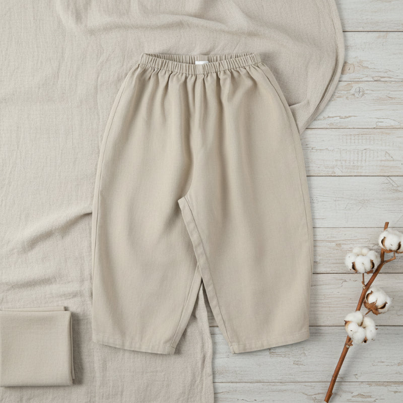Plaid Cotton Pants – Leicht & atmungsaktiv – Lässige Hose im Ballon-/Harem-Stil