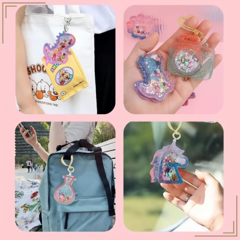 DIY Crystal Keychain Kit – Kreativ & Verspielt – Bastelset für Schlüsselanhänger