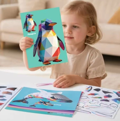 3D Sticker Puzzle – Kreativ & lehrreich – Geometrisches 3D-Puzzle
