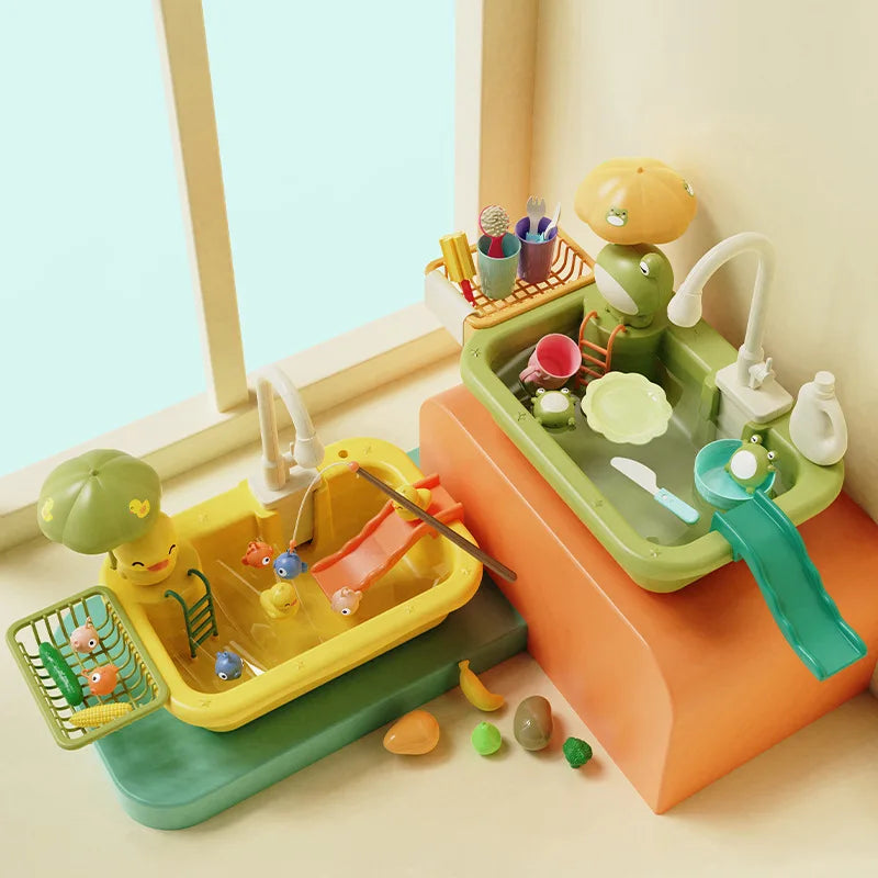 Children Kitchen – Wasserspaß & Lernen – 2-in-1-Spülbecken