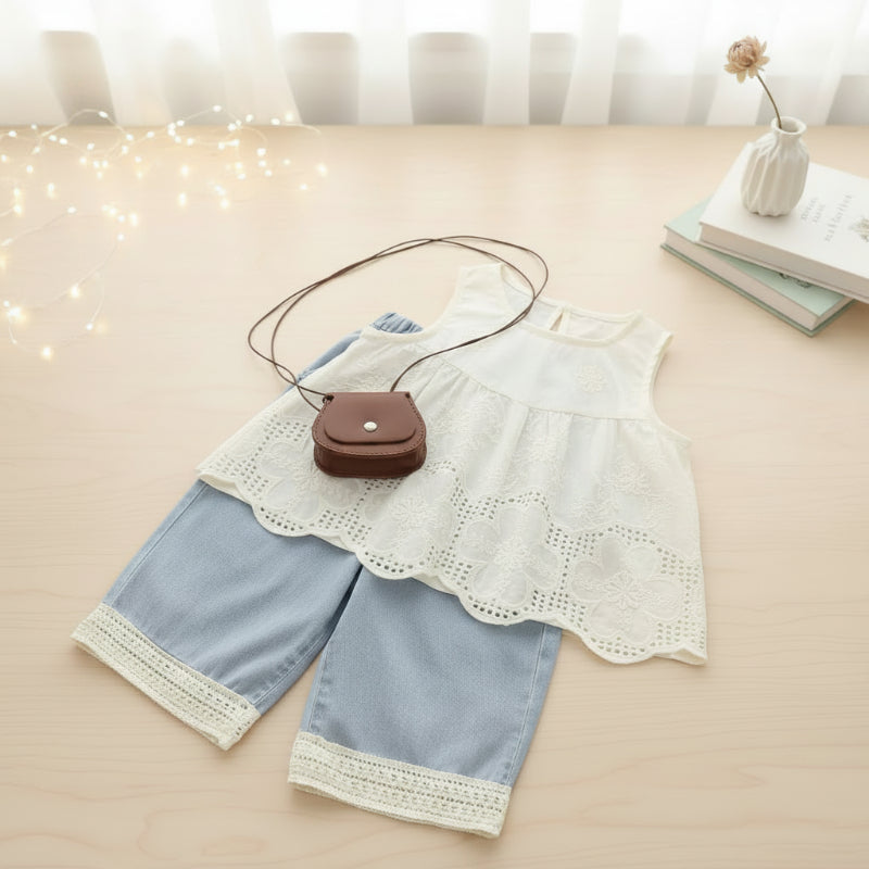 Sleeveless Tops & Pants – Weich & stilvoll – Sommer-Set für Kinder