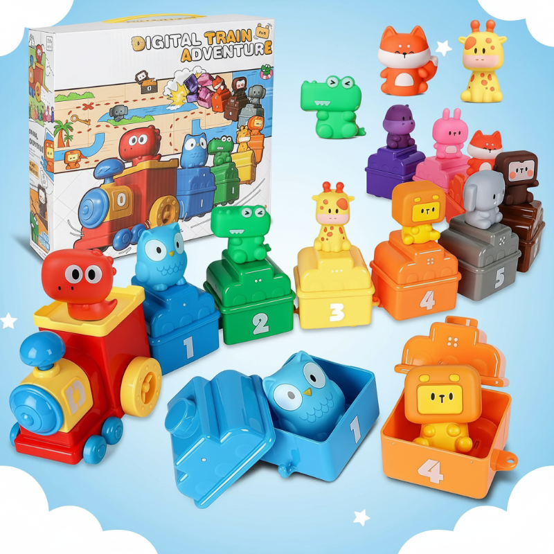 SmartTrain – Lernreich & unterhaltsam – Spielzeug-Eisenbahnset für Kinder