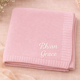 Personalized Baby Blanket – Weich & Einzigartig – Personalisierte, bestickte Baumwolldecke